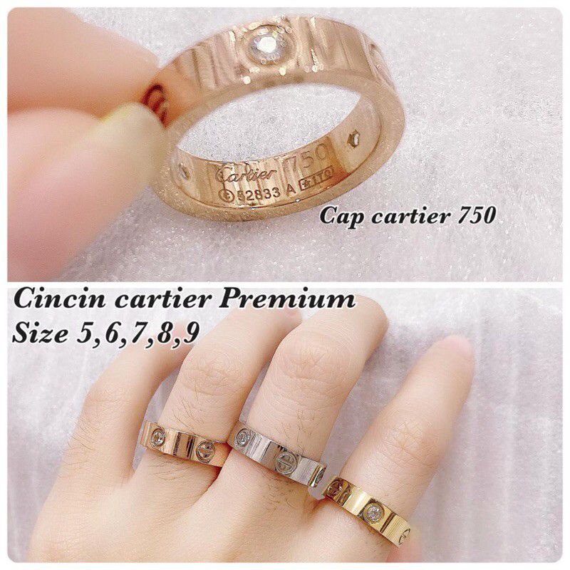 Cincin Fashion Titanium Aksen Car'tier#CC-109T