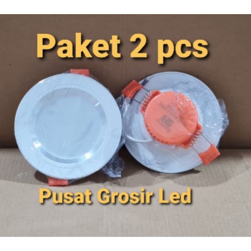 Paket 2 pcs Lampu Downlight 5 watt 3 warna emico