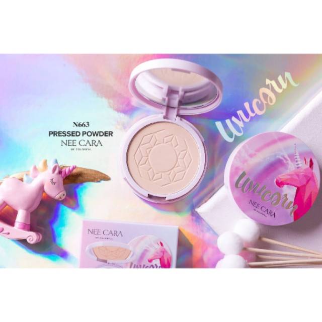 NEE CARA Unicorn Pressed Powder #N663 Thailand / Compact / Bedak Padat / Silky Smooth Oil Absorbing