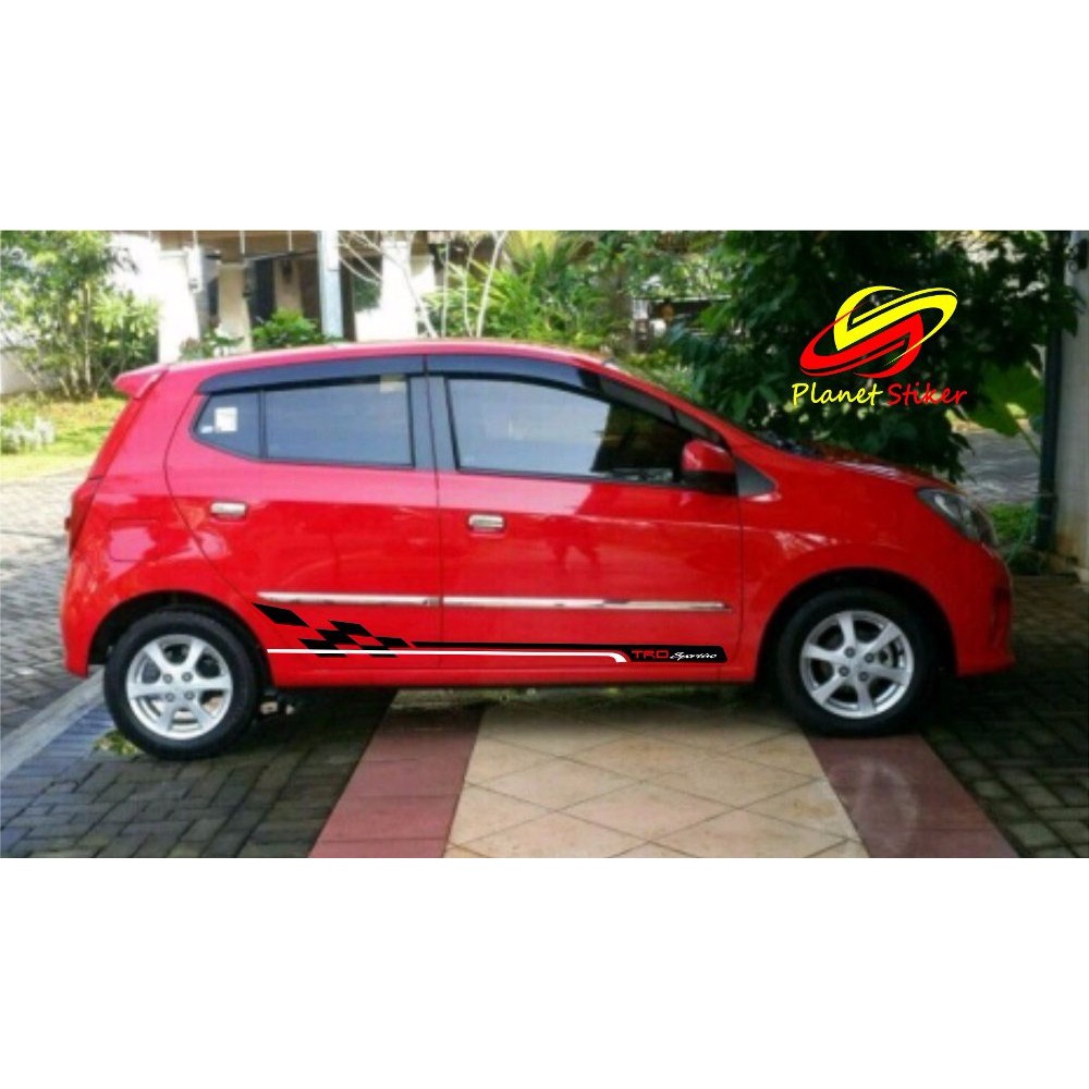 Cutting Sticker Mobil Ayla Merah Baru - Bowomodif