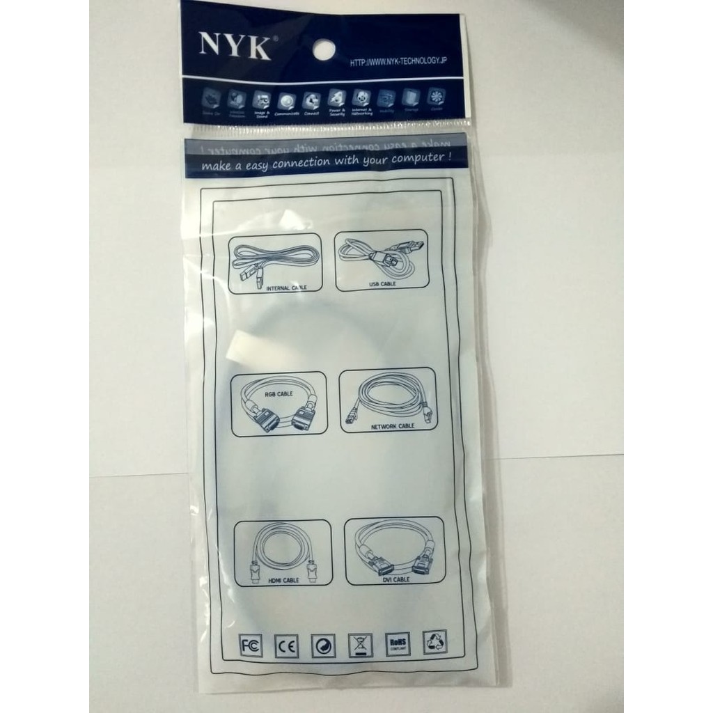 kabel male to male pendek NYK / kabel usb male 50cm NYK