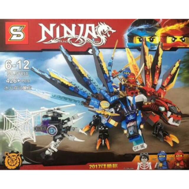 LEGO SY 850 SY850 NINJAGO DRAGON RED AND BLUE NINJA GO MURAH
