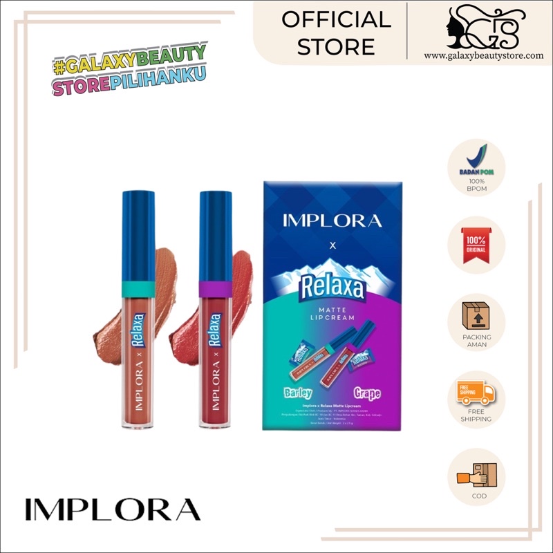 IMPLORA X RELAXA MATTE LIPCREAM / IMPLIRA RELAXA LIPCREAM