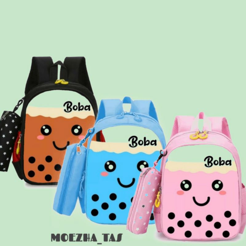 MOEZHA_ Tas Boba - Tas anak sekolah - Tas Ransel Anak - Karakter kartun Boba terbaru 2022 untuk TK &amp; SD 1-4 bisa bayar di tempat ( COD ) Fayusline Store