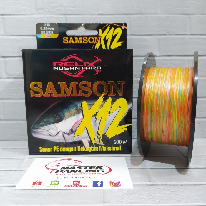 Senar Pe Relix Nusantara Samson X12 - Pe 3 - 600m - Senar Pancing