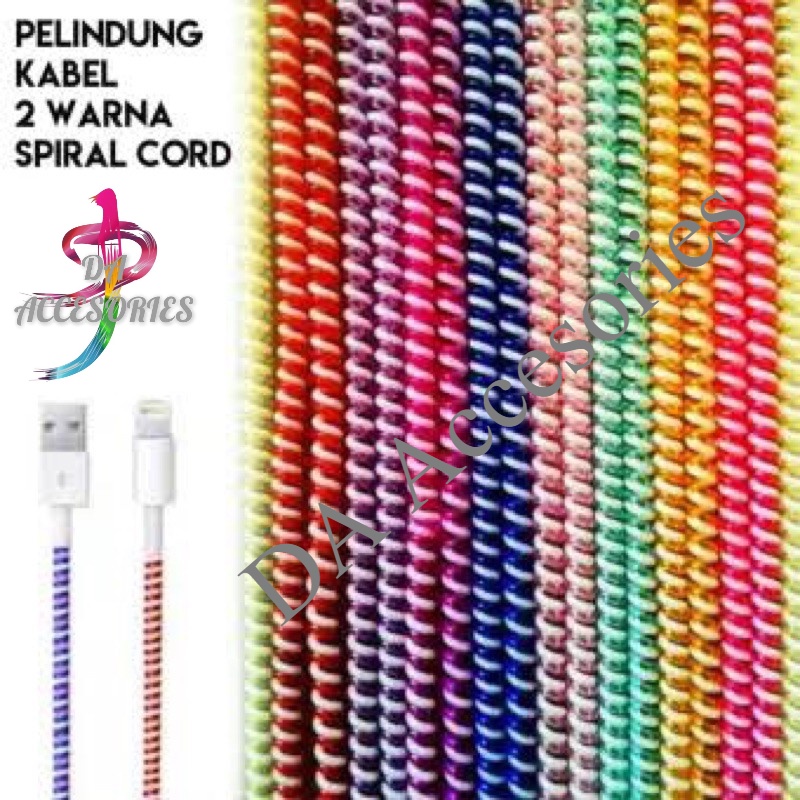 Pelindung Kabel Cord Protector Spiral Pelapis Kabel 2 Warna One Tone