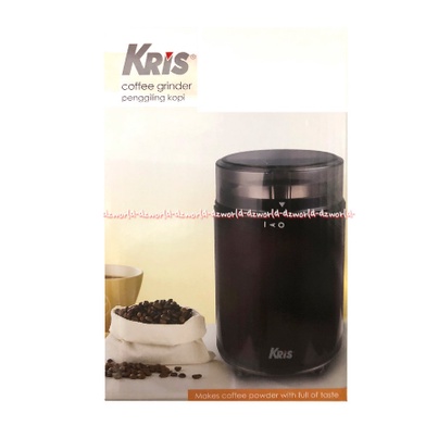 Kris Coffee Grinder Alat Penggiling Kopi Mini 60gr Warna Hitam Krischef Cofee Kopi Grinders Black Mesin Coffeegrinders Machine