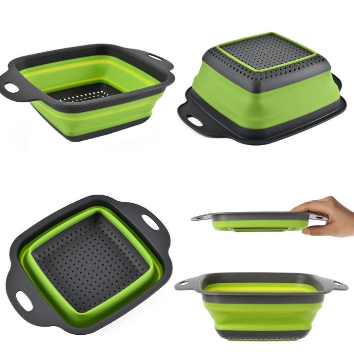 Rayfox Foldable Drain Basket Baskom Saringan Cuci Buah Sayur Lipat