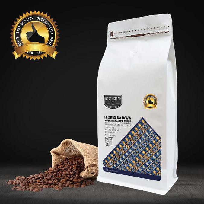 

BIJI KOPI ARABICA FLORES BAJAWA WASHED - 1KG NORTHSIDER COFFEE - BIJI KOPI