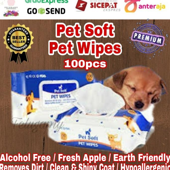 

(BISA COD) Pet Soft Pet Wipes Tissue Basah Anjing Kucing Hewan Peliharaan 100pcs TERBAIK Kode 305