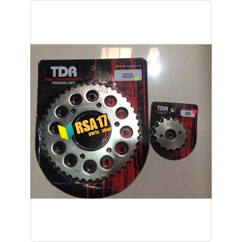 GEAR GIR SET VIXION OLD / NEW / R15 OLD V1 V2 TDR ORIGINAL ( Paket depan & blk )