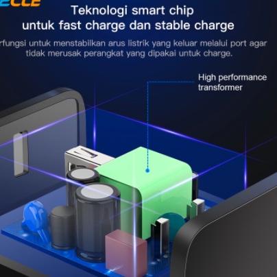Siap order Original Kepala Charger/Adaptor Charger 2.1A Fast Charging 3 lubang USB (Iphone/Android) 447