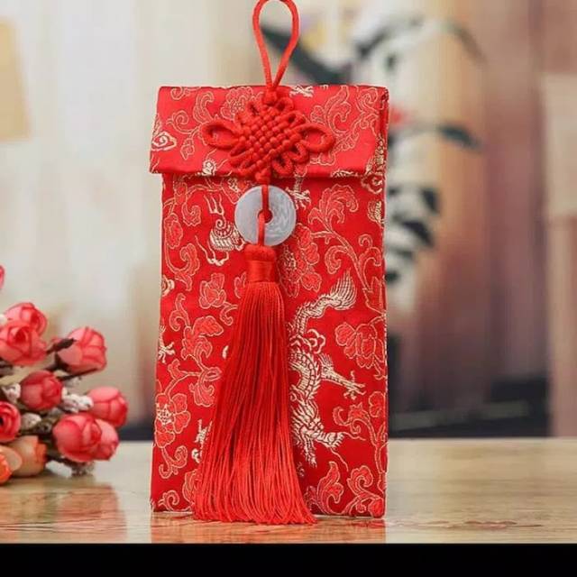 Angpao Imlek/Angpao Merah/Angpao handmade Brocade Merah