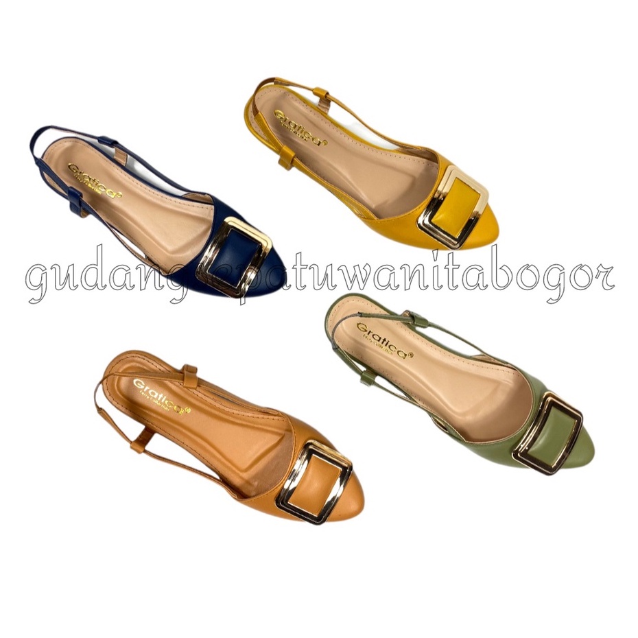 Gratica Sepatu Wanita Sandal Flat Mules Tali Belakang KH 01