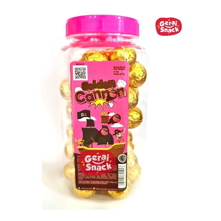 Golden Balls Tobelo 1 JAR isi 40 Pcs Cokelat Bola isi Beras Crispy  240 g