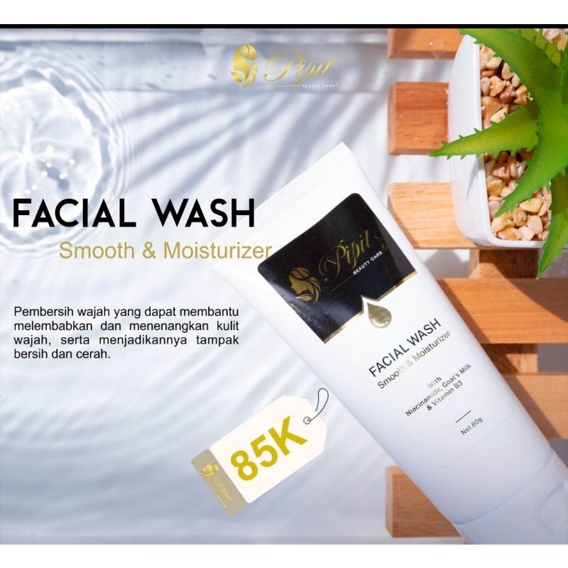 facial wash smooth and moisturizer (pipit beauty care)