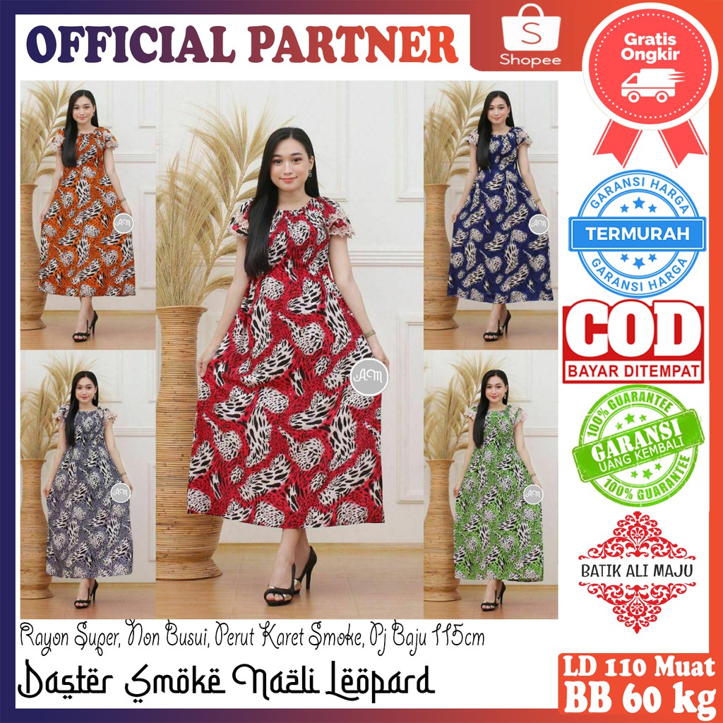 COD BAYAR DI TEMPAT Daster Arab SMOK SEMOK Renda Motif MACAN Grosir Daster Murah Kekinian Terlaris