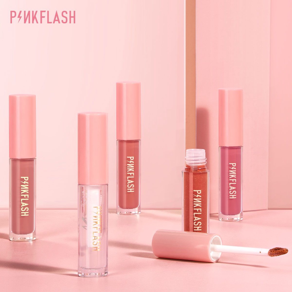 PINKFLASH Lasting Glossy Lip Gloss / OhMyGloss Moisturising Plumpmax High Shimmer Lip Gloss / Lip Plumper / Lipgloss