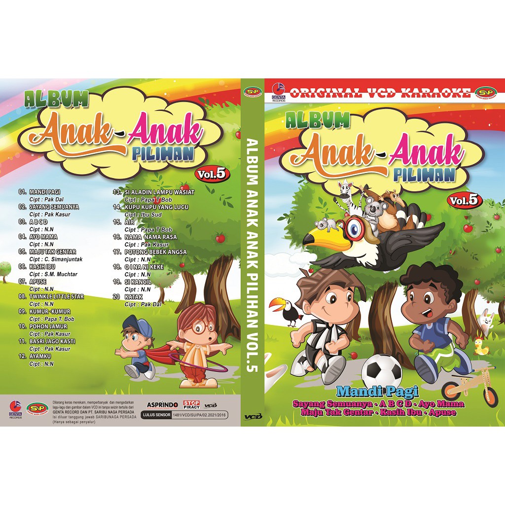 Vcd Original lagu anak anak - Album anak anak pilihan vol 5