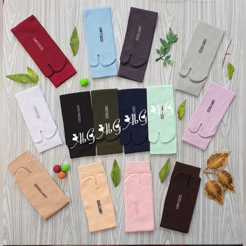 KAOS KAKI JEMPOL NILON POLOS PANJANG WANITA MUSLIMAH DEWASA MOTIF POLOS