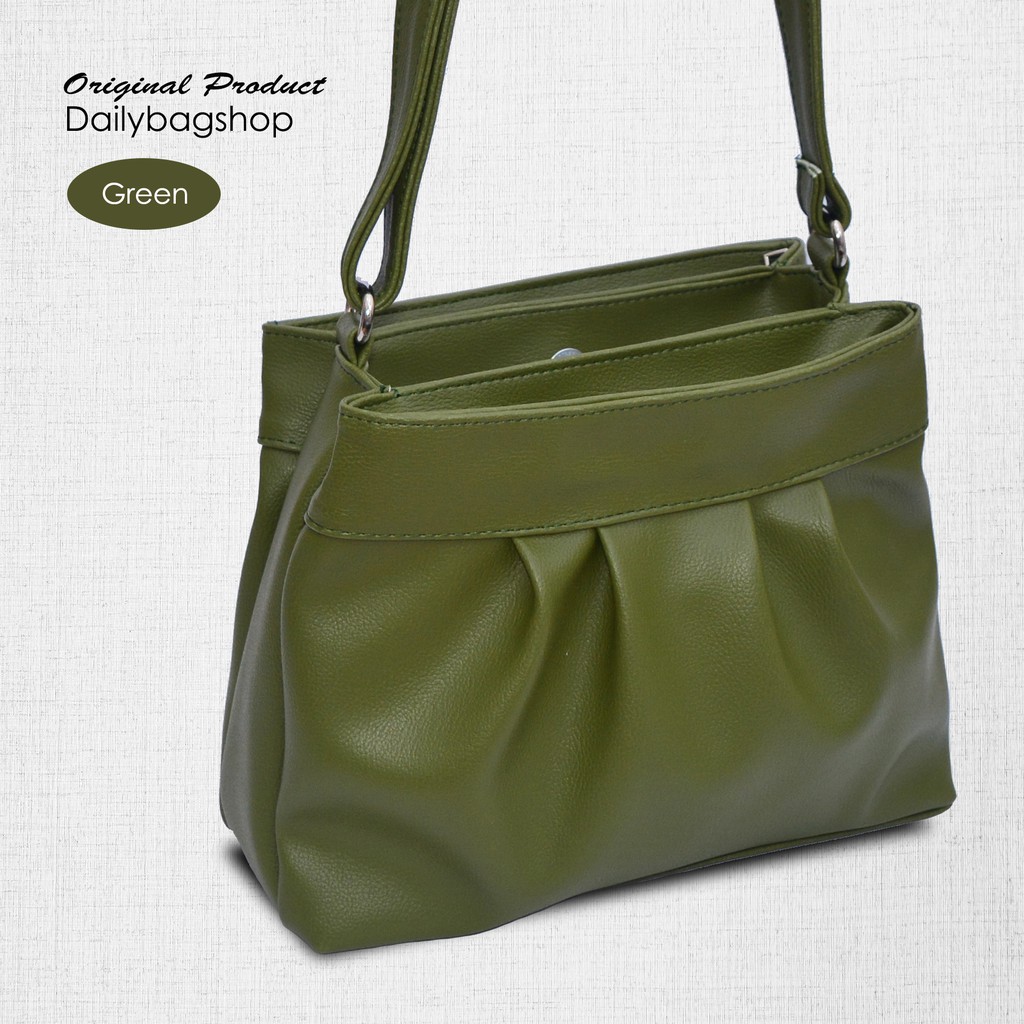 Tas Selempang Bahu Wanita Sling Bag Sap 3 Ruang Aster Model Trendy Unik Viral Kulit Multifungsi
