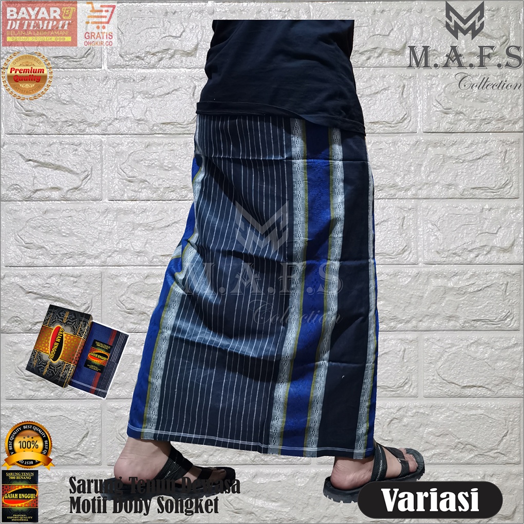 SARUNG DEWASA MOTIF SONGKET SALUR GAJAH UNGGUL