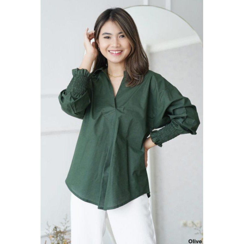 JINJU BLOUSE KERUT ALA KOREA