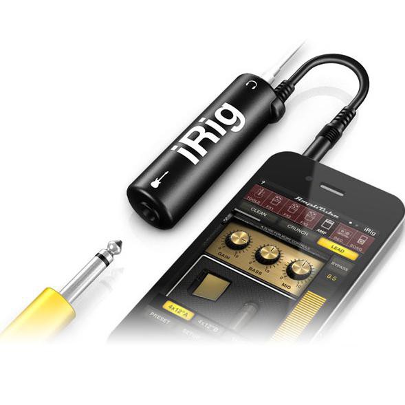 iRig AmpliTube Guitar Interface Adapter for iPhone /iPod Touch/iPad - FGHGF - Black - PRO