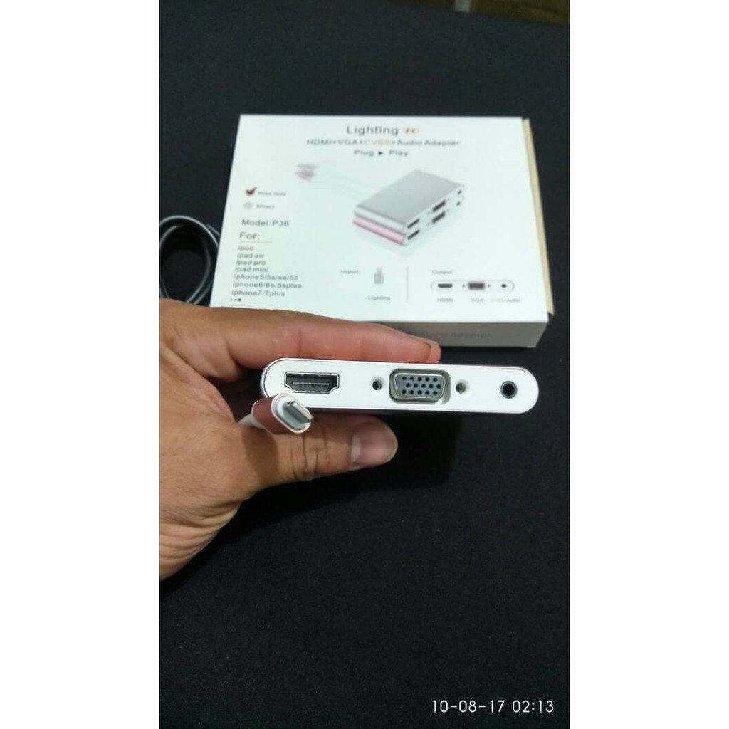Converter Lighting To VGA or HDMI With Audio Proyektor