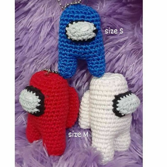 Among Us | boneka Among Us Rajut | gantungan kunci Among us