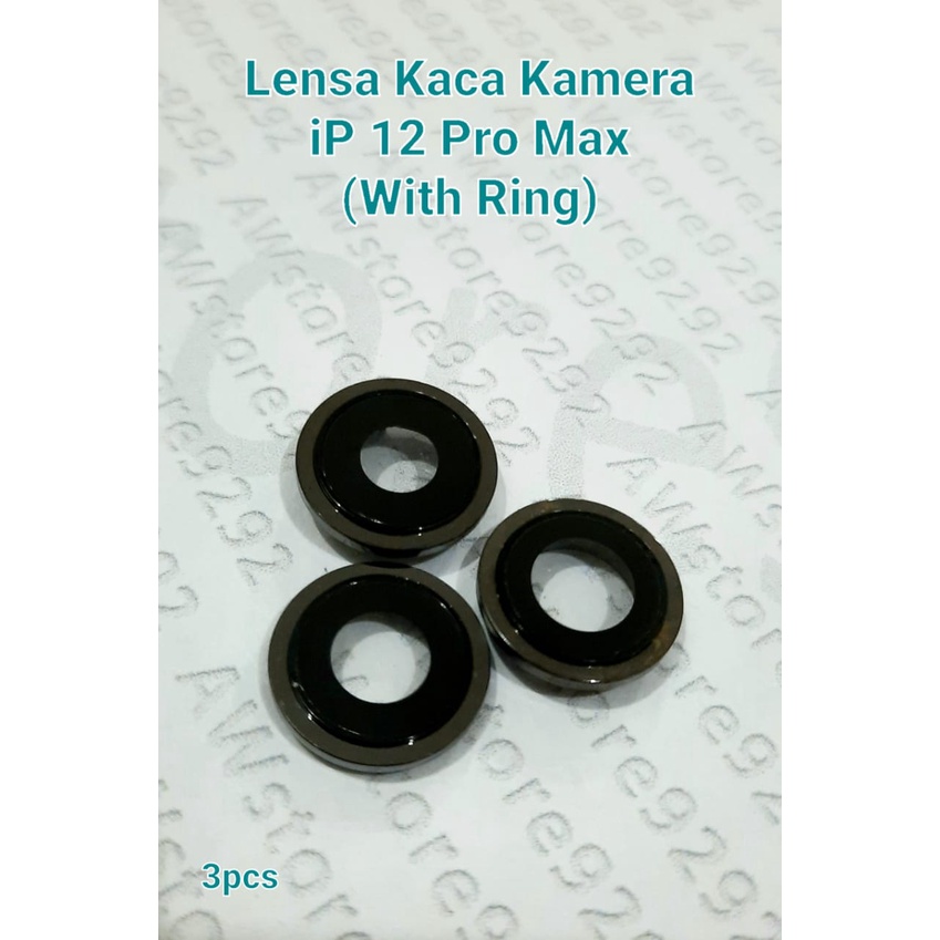 Camera Lens Lensa Kamera Kaca Kamera Belakang IP 12 PRO MAX WITH RING IPH 12 PRO MAX WITH RING IP12 PRO MAX With Ring