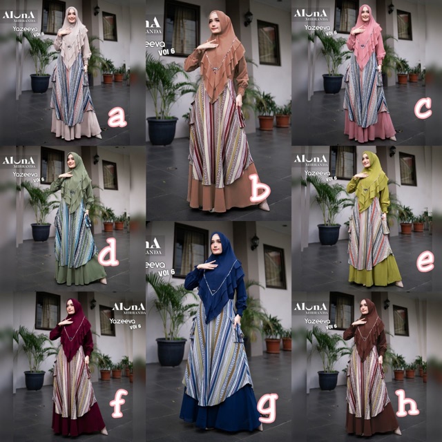 Gamis Yazeeva Vol.6 Syari Ori By Aluna Mirranda