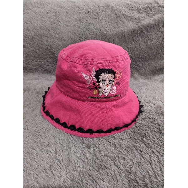 topi bucket hat second bekas preloved betty boop vintage