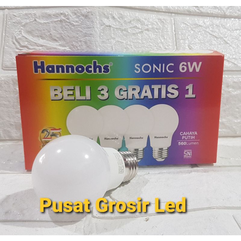 Hannochs Sonic 3 Gratis 1 Paket isi 4 pcs 6 watt, 10 Watt, 13 watt