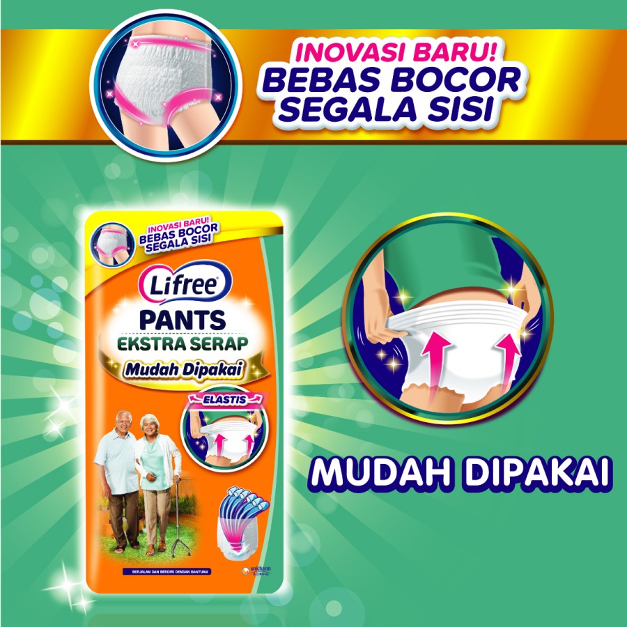 Lifree Pants Popok Dewasa Celana 1 Sachet Renceng M L XL satuan