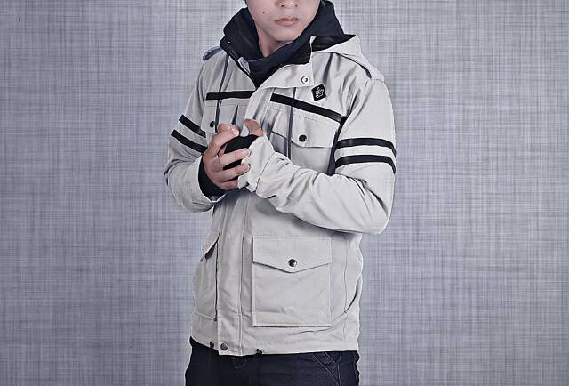 EXCLUSIVE Jacket Japan/korean style ( JAKET PARKA HOODIE FINGERLESS SEMI KULIT )