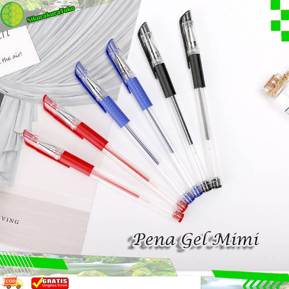 (SKR) PENA GEL MIMI 0.5MM PULPEN GEL PENA MURAH PENA IMPOR PENA JAKARTA PENA COD