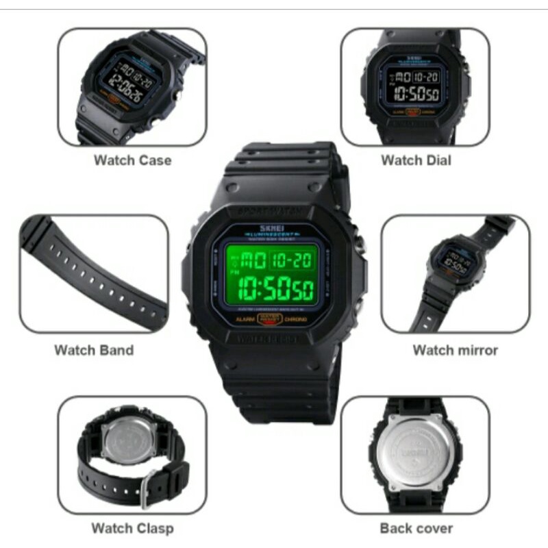 skmei 1554 Digital original jam tangan pria skmei 1554 garansi