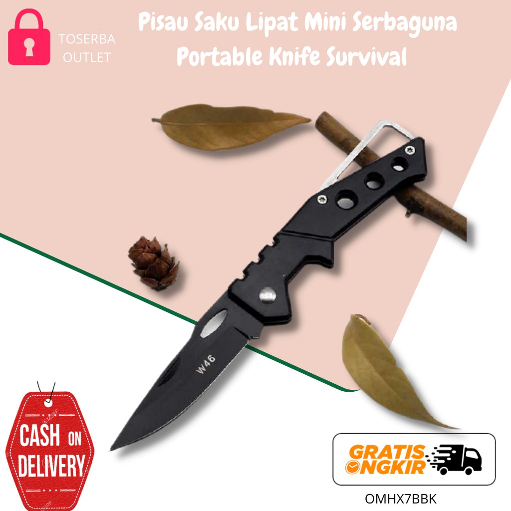 PIsau Lipat Tajam Survival Mini Multifungsi Untuk Outdor Camping Berburu