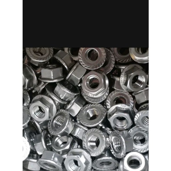 Mur Flange M8 Stainless / Mur M8 SUS 304 / Nut Flange M8 Stainless