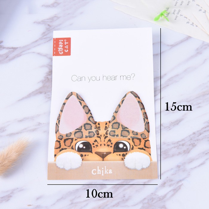 Spot Cat's Ear Memo Pads (20x2 Sheet)