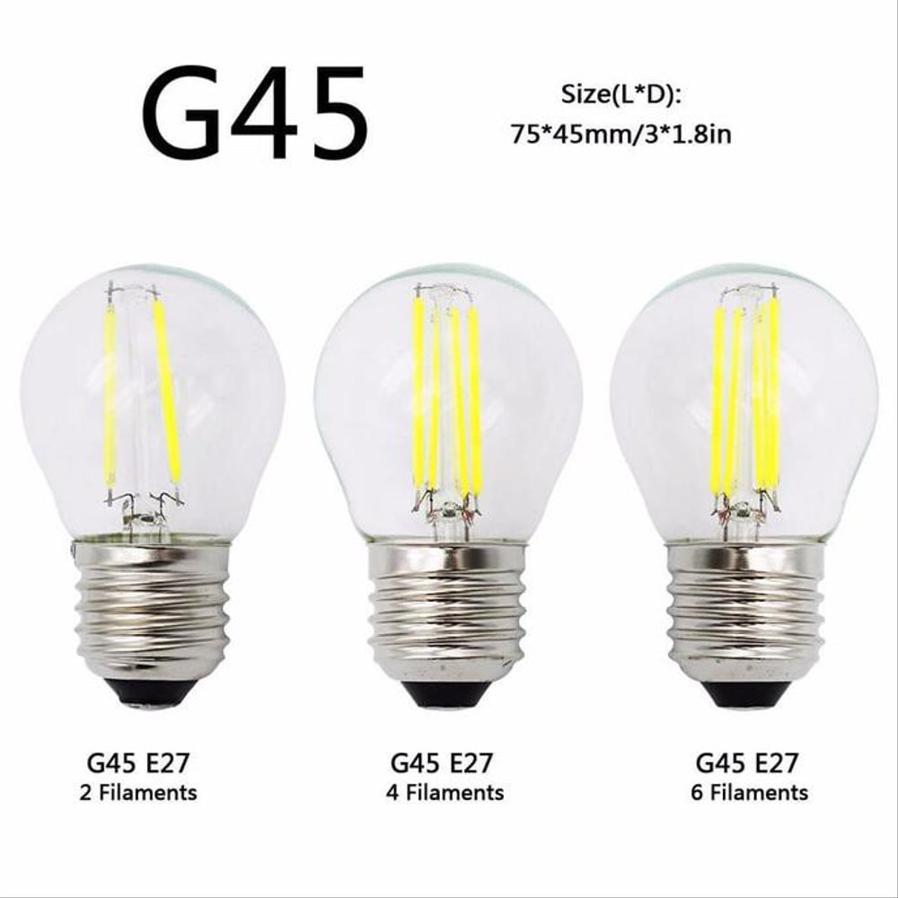 Lampu Led Filament G45 4 Watt Bulb Murah Fitting E27 Kafe