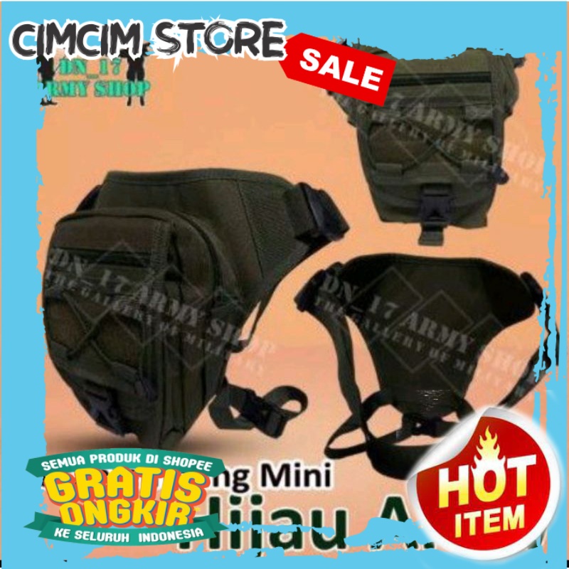 TAS WANITA DAN PRIA TERBARU TERMURAH / CODtas selempang/paha/pinggang kecil hitam,krem,loreng cordur