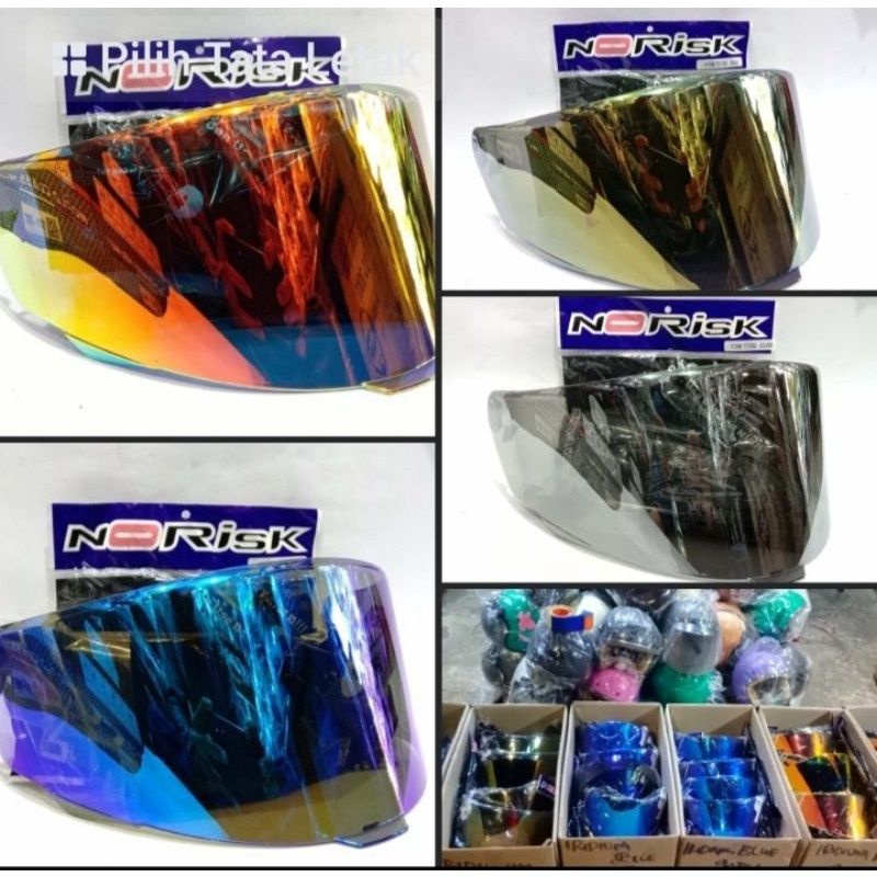 Visor Kyt Tt Course Original KYT Ttc Red Blue ice blue Foturo Purple red Silver Gold Smoke Bening Murah