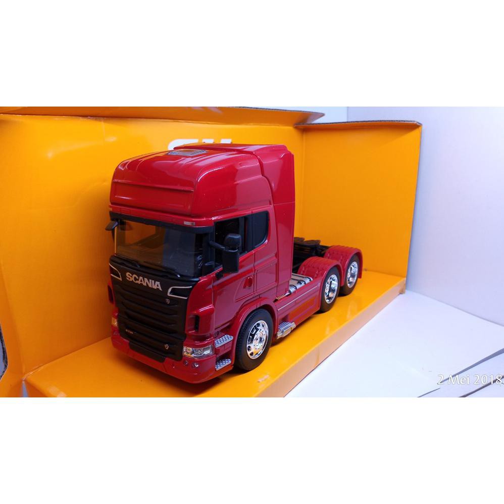 Jual Diecast  Mobil Truk Scania V8 R730 - Diecast Truck Welly Harga Terjangkau