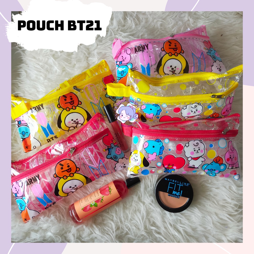 pouch tas kosmetik make up pencase tempat pensil bt21