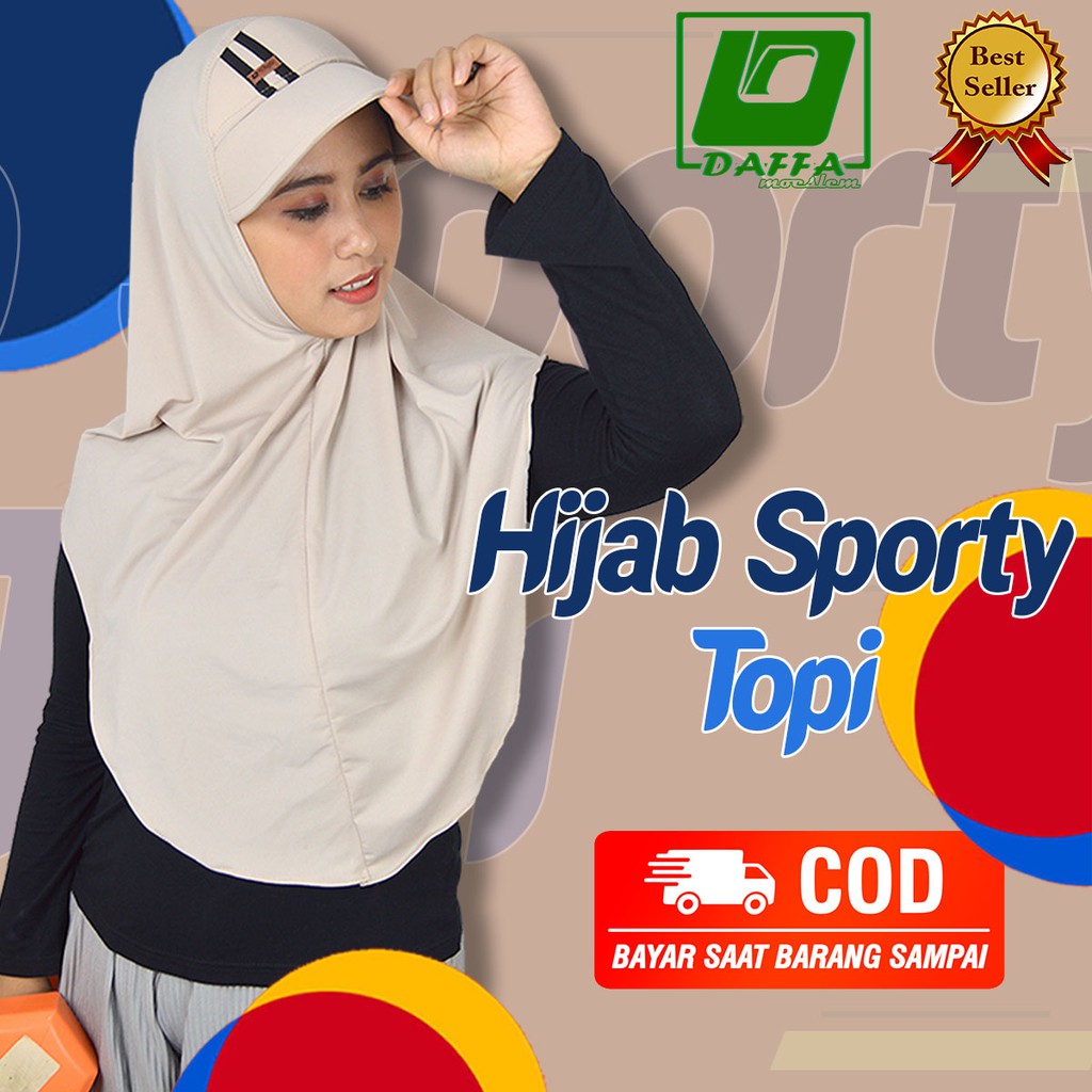 DAFFA moeslem/HIJAB SPORTY/KERUDUNG TOPI JERSI
