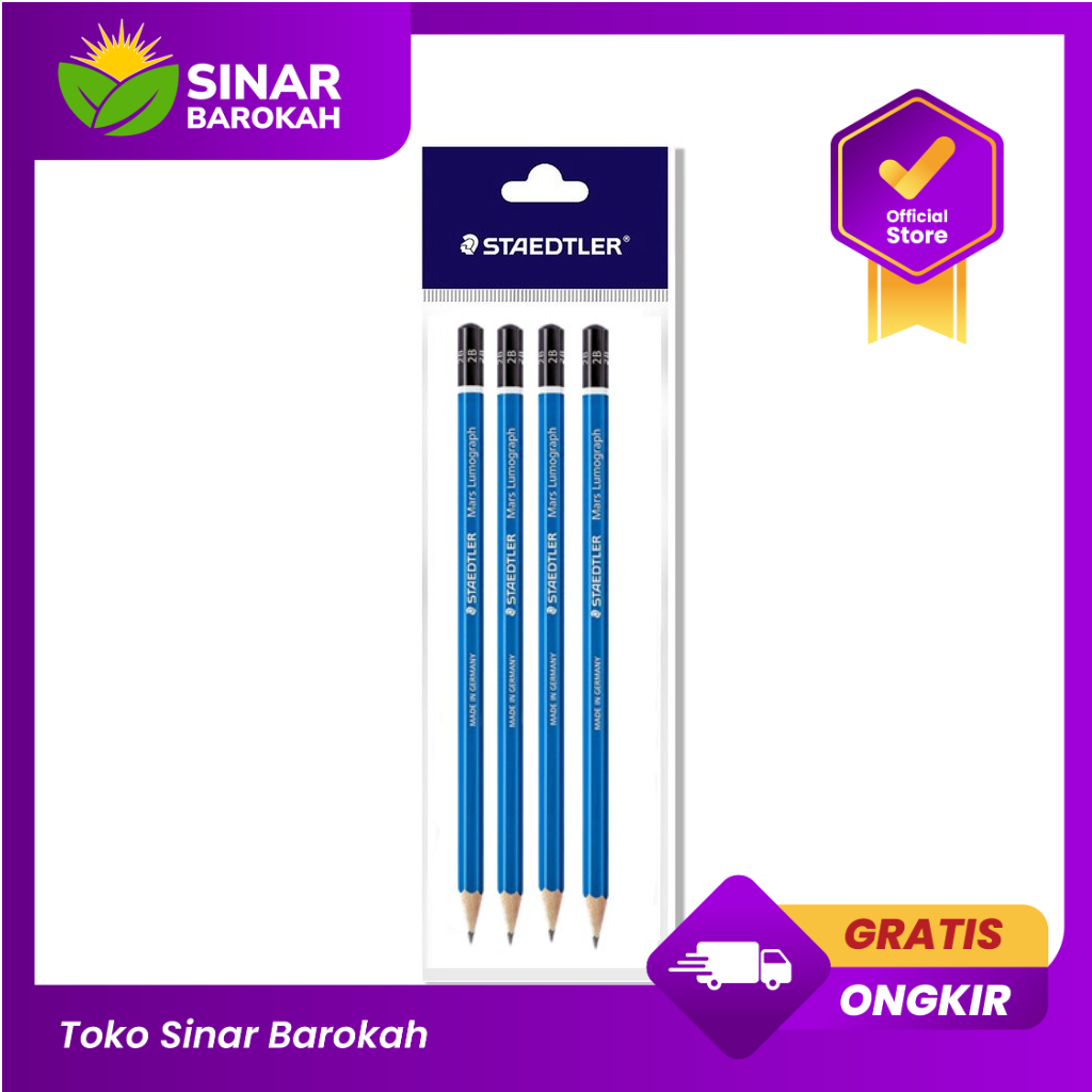 

Pensil Mars Lumograph Staedtler 2B Set 4