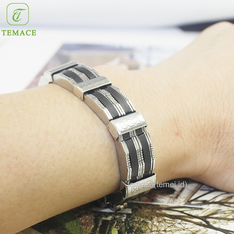 Korea versi radiasi-bukti magnetmetal logam Titanium baja gelang pria siswa tunggal kepribadian sede