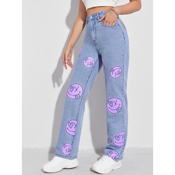 Jeans painting smile/kulot painting